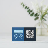 カスタムQR空調HVAC 名刺 (スタンド正面)