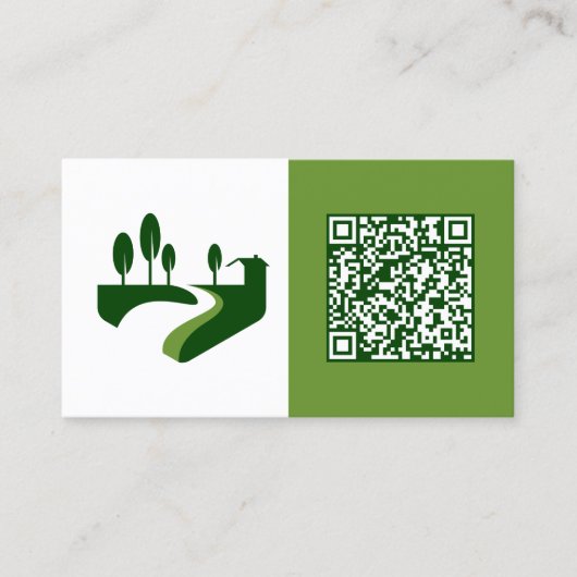 カスタムQR芝刈り機 名刺 (正面)