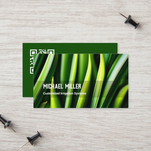 カスタムQR芝刈り コーリングカード (正面/裏面インサイチュ)