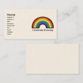 カスタムRainbow名パーソナライズされた刺(縁どRainbow Business Card) 名刺 (正面/裏面)