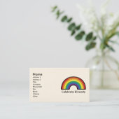 カスタムRainbow名パーソナライズされた刺(縁どRainbow Business Card) 名刺 (スタンド正面)
