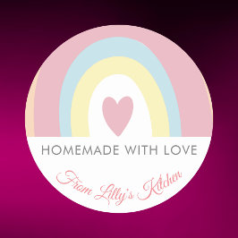 カスタムRainbow Backingスモールビジネスステッカー ラウンドシール