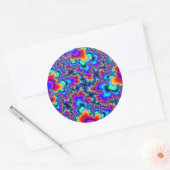 カスタムRainbow Fractal Large Roundステッカー ラウンドシール (封筒)