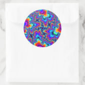 カスタムRainbow Fractal Large Roundステッカー ラウンドシール (バッグ)