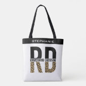 カスタムRD登録栄養士チータプリント トートバッグ (裏面)