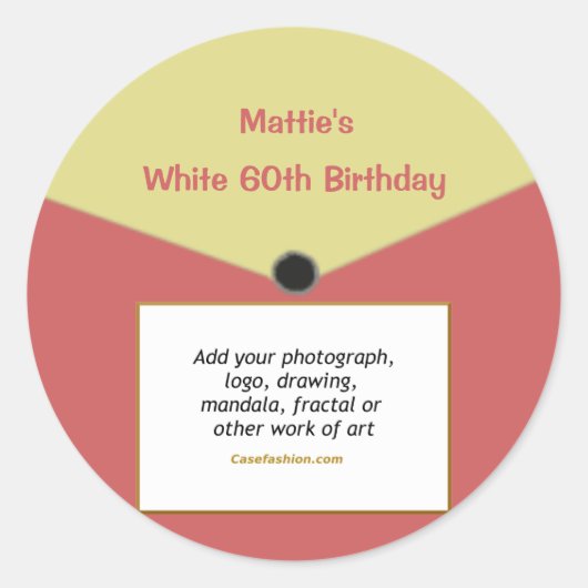 カスタムRecord Label Sticker V2 ラウンドシール (正面)