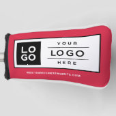 カスタムRed Businessロゴブランド ゴルフヘッドカバー (正面)