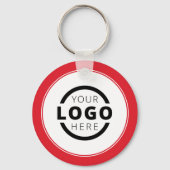 カスタムRed Promotional Business Logo Branded キーホルダー (正面)