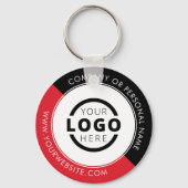 カスタムRed Promotional Business Logo Branded キーホルダー (正面)
