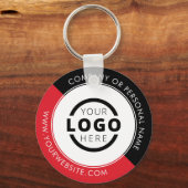 カスタムRed Promotional Business Logo Branded キーホルダー (正面)