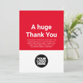 カスタムRed Thank You Employee Annovation Card 招待状 (スタンド正面)