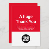 カスタムRed Thank You Employee Annovation Card 招待状 (正面/裏面)