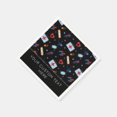 カスタムRNナース |医師の医療パターン スタンダードカクテルナプキン (角)