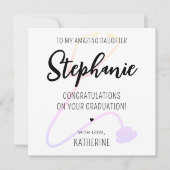 カスタムRNモダンナースドクターメディカル卒業 カード (正面)