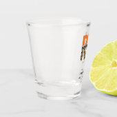 カスタムRN登録ナースレオパードタイポグラフィ ショットグラス (左)