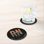 カスタムRN登録ナースレオパードタイポグラフィ ラウンドペーパーコースター (インサイチュ)