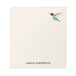 カスタムRuby-throued Hummingbirdメモ帳 ノートパッド
