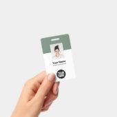 カスタムSage Green従業員名企業のタグ バッジ (手持ち)