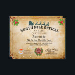 カスタムSanta Officers Nice List Christmas Cert<br><div class="desc">これカスタマイズは、ヴィンテージ、クラシックの証明書がサン祝タの「ニースリスト」を正式に受賞した全ての素敵な少年と少女のために作成された。 表彰状として出される。おクリック子様の名前をこの甘い休日に付け祝て「パーソナライズ」</div>