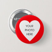 カスタムScribblprintカスタマイズハート縁ど... -  缶バッジ (正面&裏面)