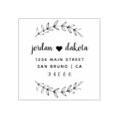 カスタムScriptの結婚カップル差出人住所 ラバースタンプ (インプリント)