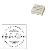 カスタムScript素朴 Laurelリース差出人住所 ラバースタンプ (押印)