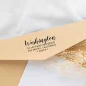 カスタムScript Family Name差出人住所インクスタンプ ラバースタンプ