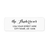 カスタムScript Family Name差出人住所ラベル ラベル (正面)