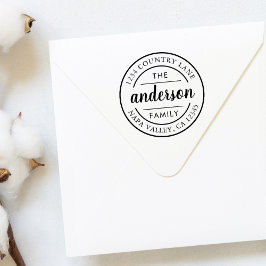 カスタムScript Family Name差出人住所 セルフインキングスタンプ