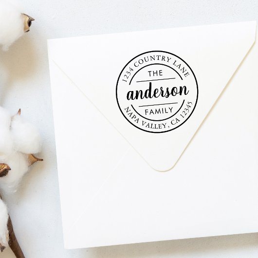 カスタムScript Family Name差出人住所 セルフインキングスタンプ