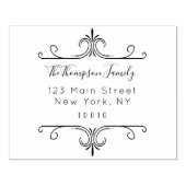 カスタムScript Family Name差出人住所 ラバースタンプ (インプリント)