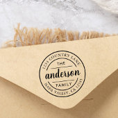 カスタムScript Family Name差出人住所 ラバースタンプ