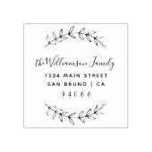 カスタムScript Family Name差出人住所 ラバースタンプ (インプリント)