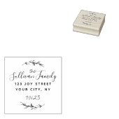 カスタムScript Family Name差出人住所 ラバースタンプ (押印)