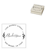 カスタムScript Family Name差出人住所 ラバースタンプ (押印)
