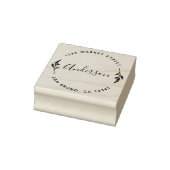 カスタムScript Family Name差出人住所 ラバースタンプ (スタンプ)