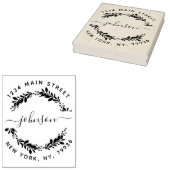 カスタムScript Family Name Round差出人住所 ラバースタンプ (押印)