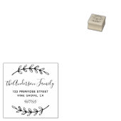 カスタムScript Folids葉リース差出人住所 ラバースタンプ (押印)