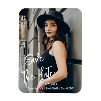 カスタムScript Graduation Party Photo Save The Date マグネット