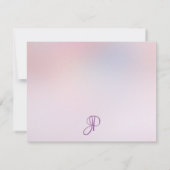 カスタムScript Monogramカラーエレガントテンプレート ノートカード (裏面)