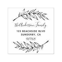 カスタムScript Palmの葉リース差出人住所