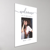カスタムScript Photoの結婚Welcome Foil Sign 箔ポスター (レイダウン)
