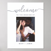 カスタムScript Photoの結婚Welcome Foil Sign 箔ポスター (正面)