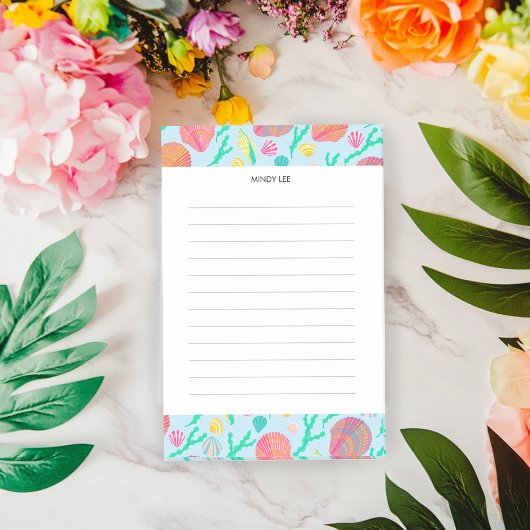 カスタムSeashells食料品縁どのショッピングリストの投稿 ポストイット