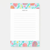 カスタムSeashells食料品縁どのショッピングリストの投稿 ポストイット (正面)