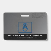 カスタムSecurity GuardフォトIDバッジ バッジ (裏面)