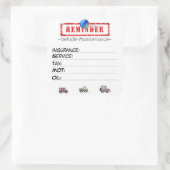 カスタムService Reminderスタンプ スクエアシール (バッグ)