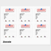 カスタムService Reminderスタンプ スクエアシール (シート)