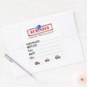 カスタムService Reminderスタンプ スクエアシール (封筒)