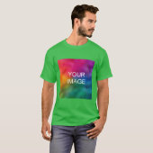 カスタムShamrock Green Add Imageロゴテンプレート Tシャツ (正面フル)